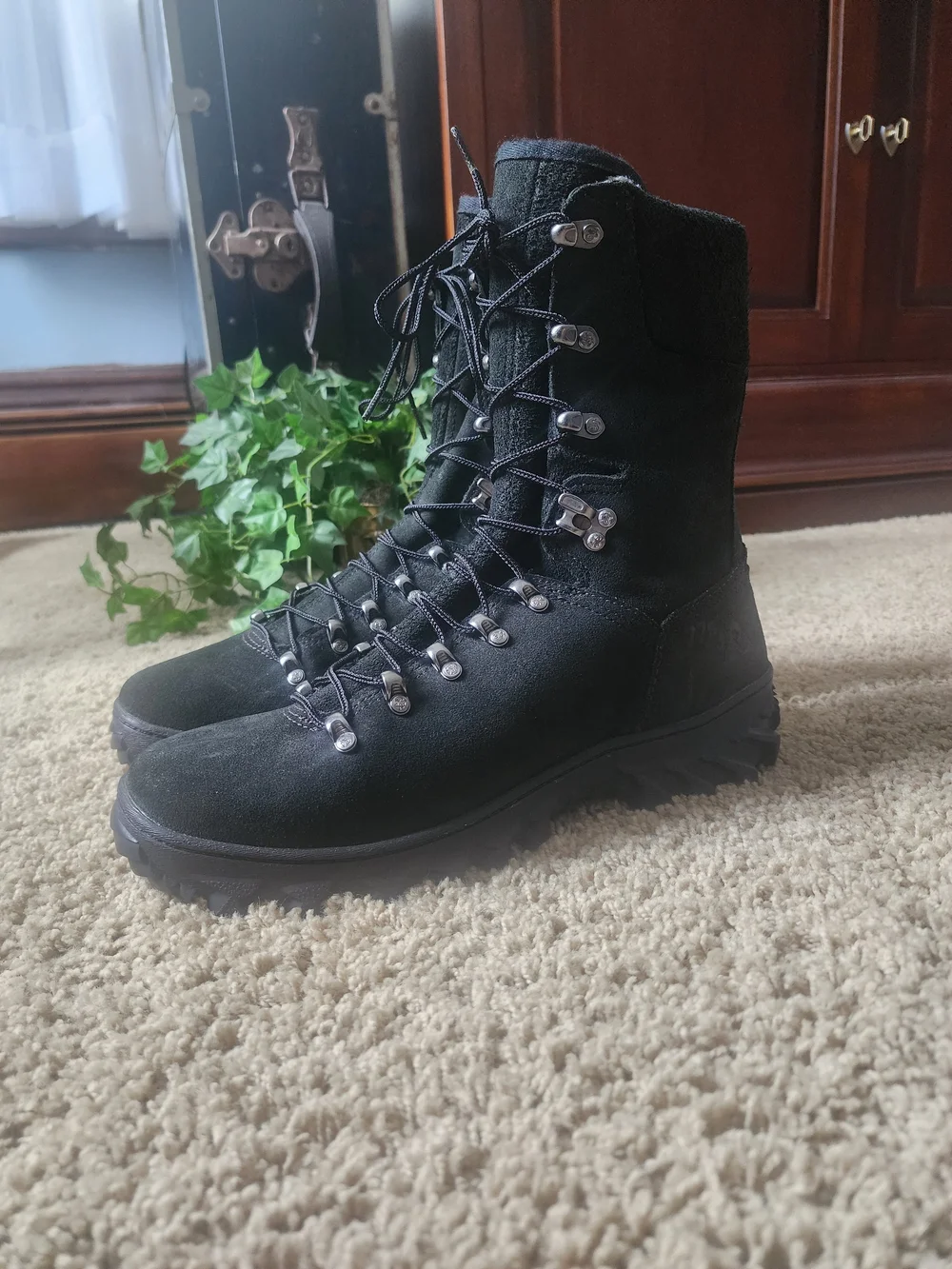 Rocky 77s Black Lace-Up Leather Wildlands Firefighting Boots NFPA 1977 Certified